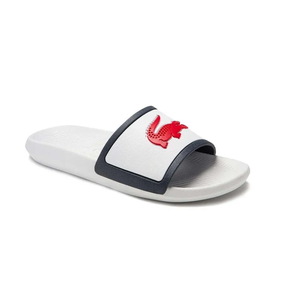 Imagen 1 de 5 de Ojotas Lacoste Croco Slide Tri3 Cma-BLANCO/MARINO/ROJO