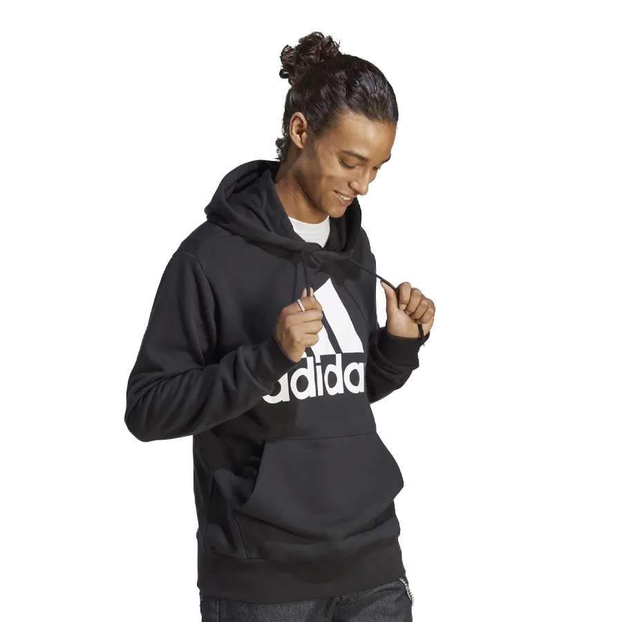 Imagen 1 de 5 de Buzo Con Capucha adidas Essentials Logo-NEGRO/BLANCO