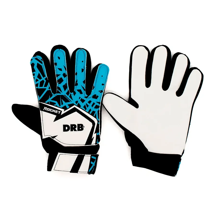 Imagen 1 de 3 de Guantes DRB de Arquero Rocket 4.0-BLANCO/CELESTE/NEGRO