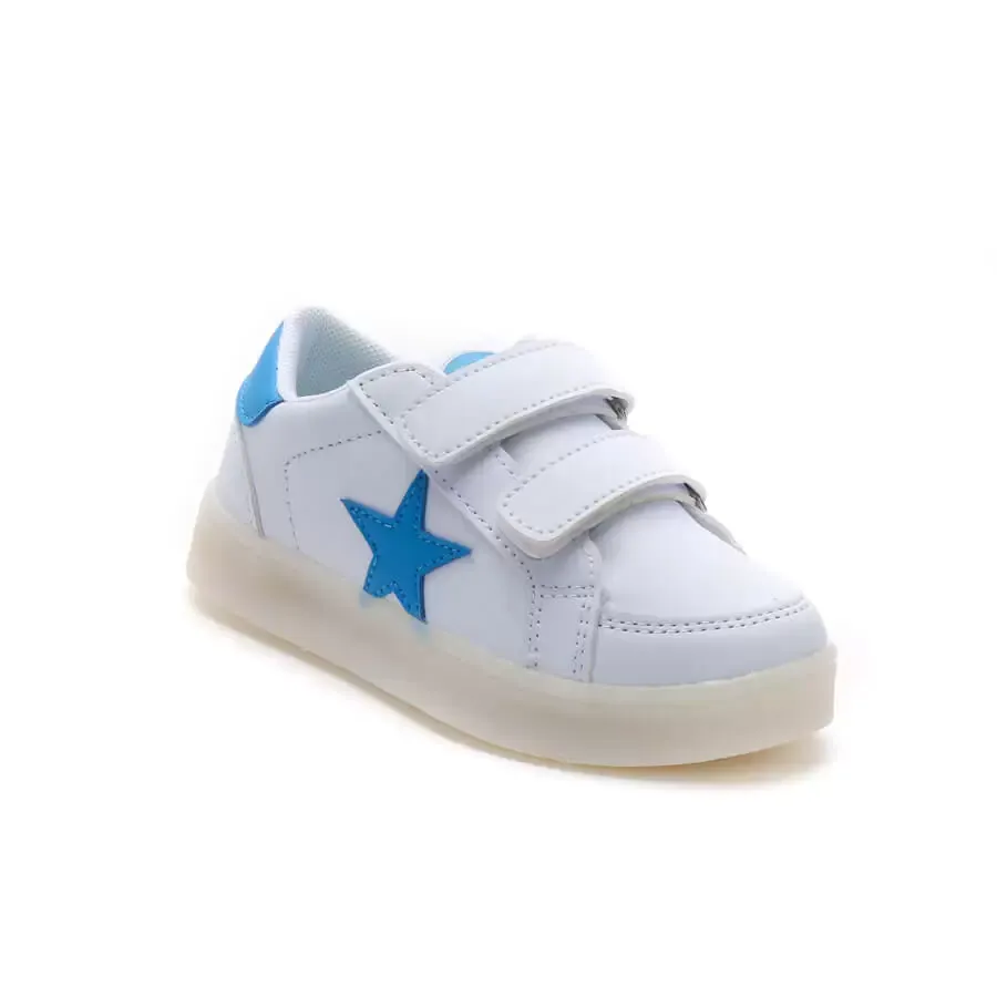 Imagen 0 de 5 de Zapatillas Footy Con Luces Mini Kids-BLANCO/AZUL