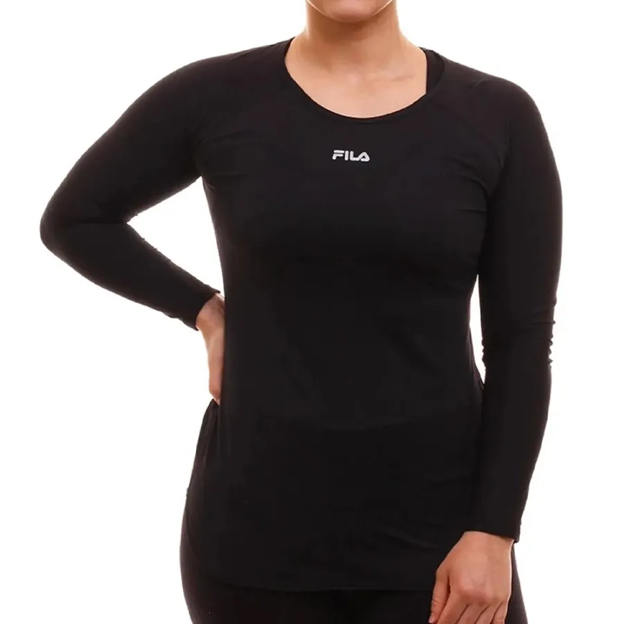 Imagen 0 de 3 de Remera Fila Manga Larga Bio II-NEGRO
