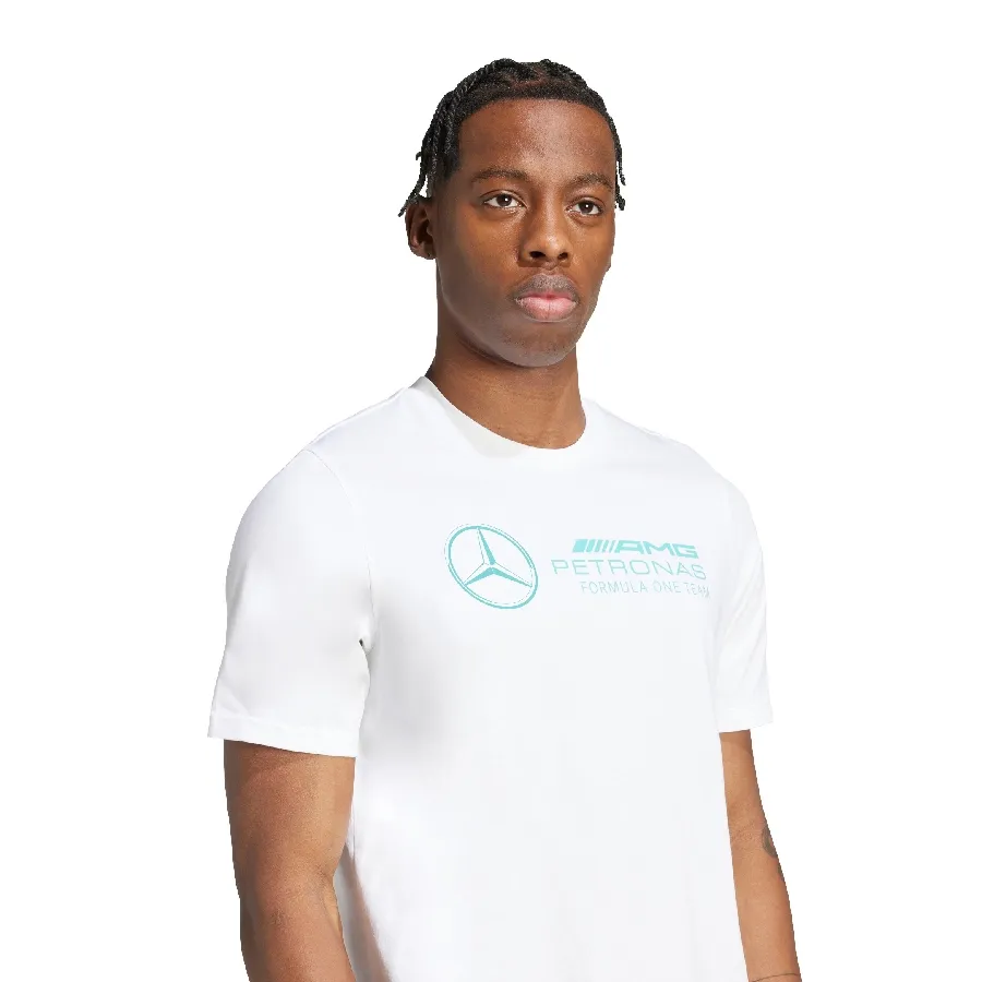 Imagen 3 de 5 de Remera adidas ADN Mercedes-BLANCO/TURQUESA