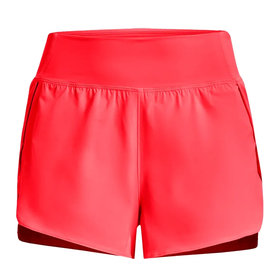 Imagen 3 de 5 de Shorts Under Armour Flex Woven 2 en 1-NARANJA FLUOR