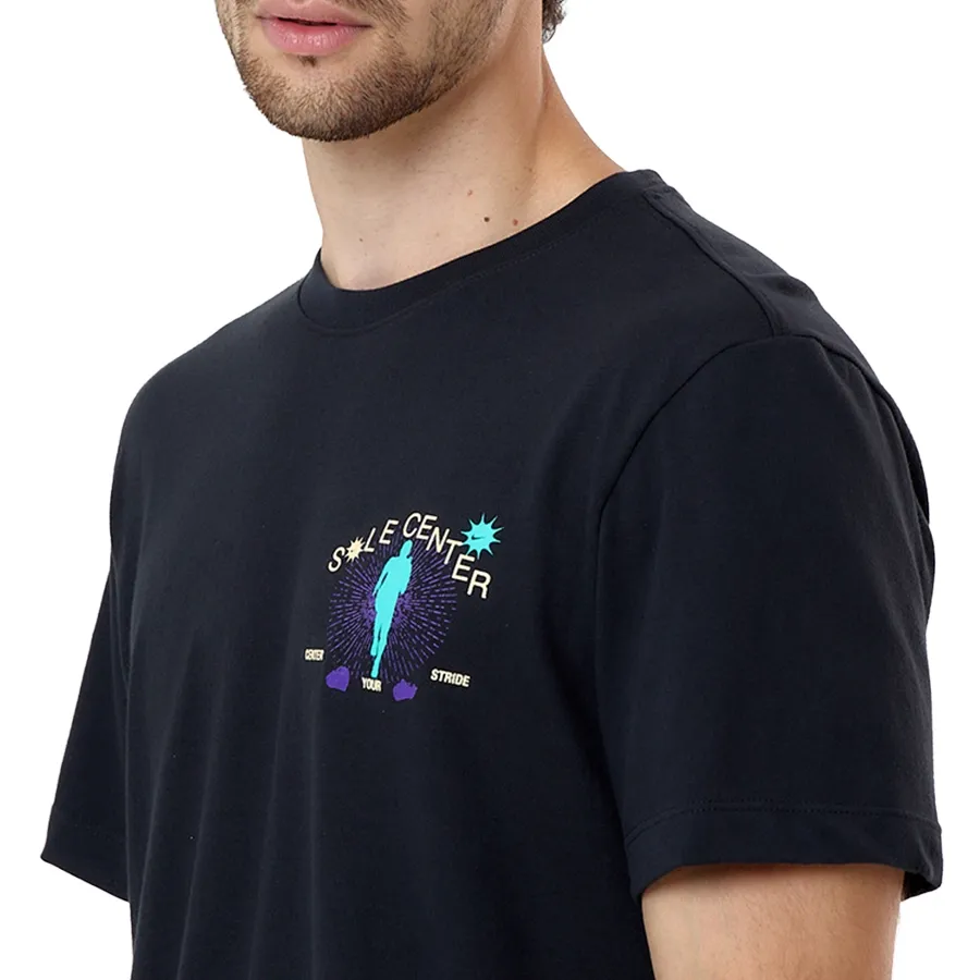 Imagen 2 de 3 de Remera Nike Running  Dri-Fit-NEGRO/TURQUESA