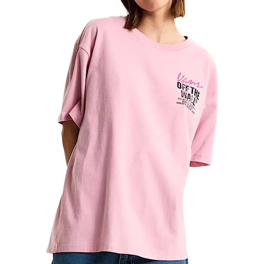 Imagen 0 de 6 de Remera Vans Lady Wall Outsized SS-ROSA VIEJO