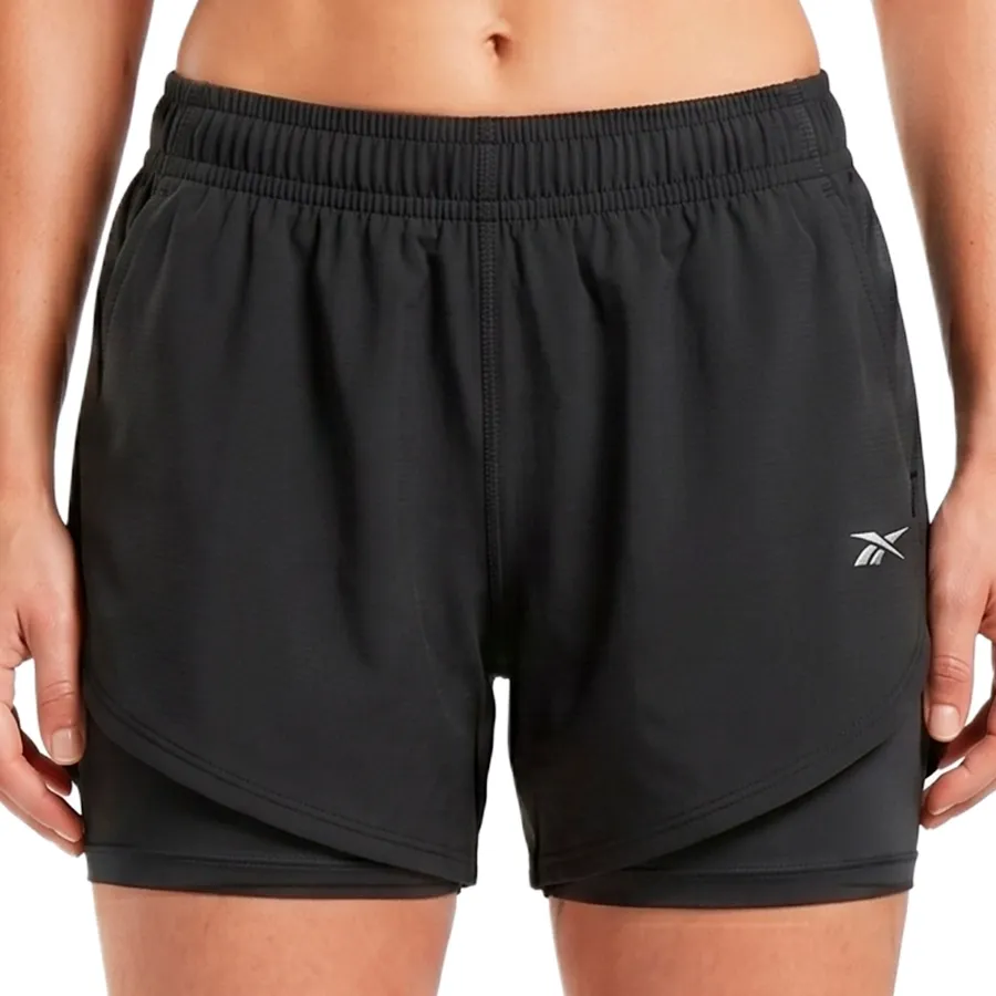 Imagen 2 de 4 de Short Reebok 2 en 1-NEGRO