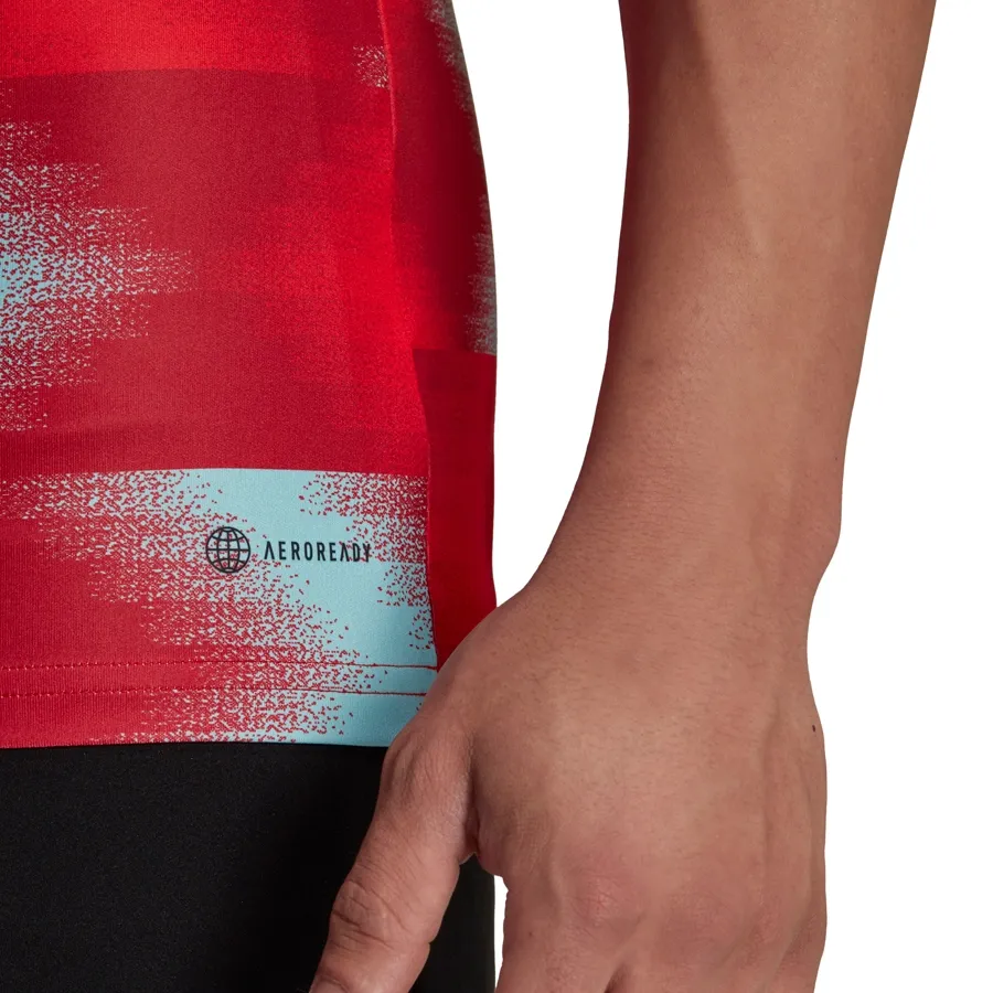 Imagen 5 de 6 de Camiseta adidas De Calentamiento Selección Colombia-ROJO/CELESTE