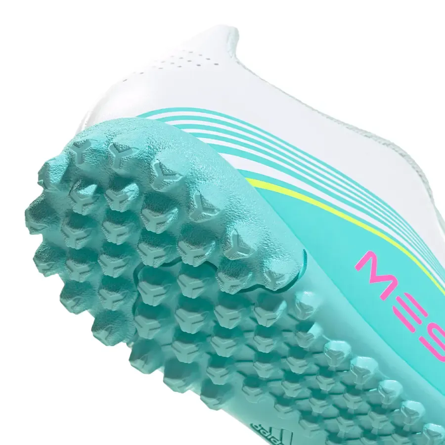 Imagen 6 de 7 de Botines adidas F50 Messi Club Tf-BLANCO/TURQUESA/FUCSIA