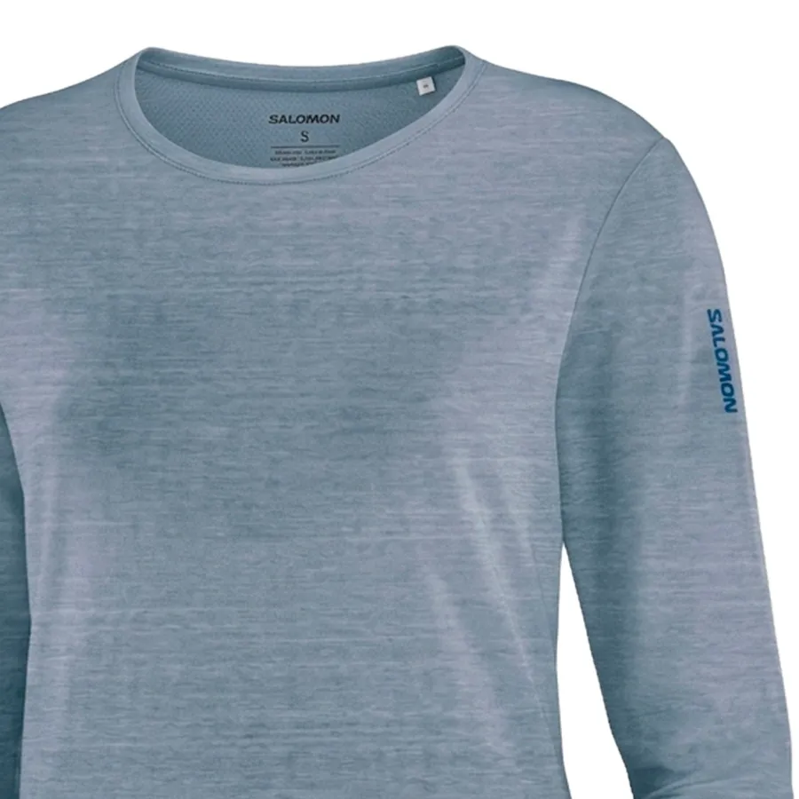 Imagen 1 de 2 de Remera Salomon Pulsar Ls Tee-AZUL