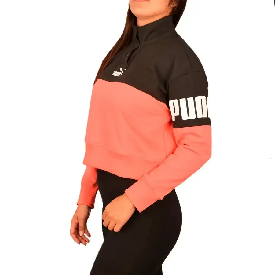 Imagen 1 de 3 de Buzo Puma Power Colorblock-NEGRO/SALMON