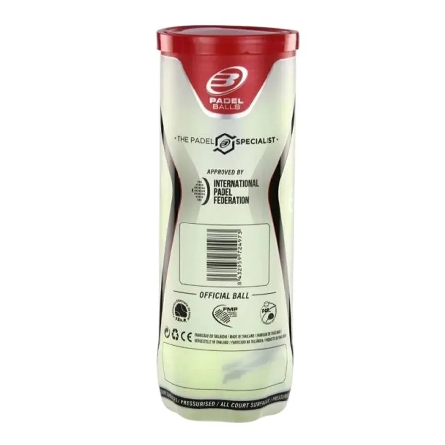 Imagen 2 de 4 de Bullpadel Pelotas tubo x3-AMARILLO