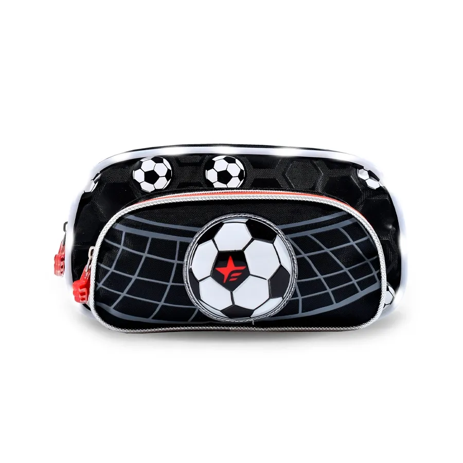 Imagen 0 de 2 de Cartuchera C/Led Play Futbol Footy-NEGRO/BLANCO/ROJO