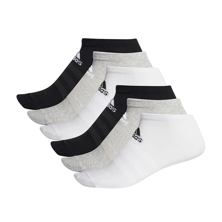 Imagen 0 de 4 de Medias adidas Light Low pack x 6-BLANCO/GRIS/NEGRO