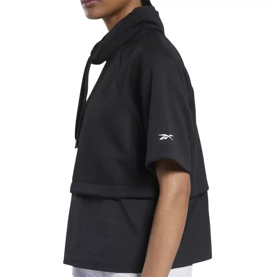 Imagen 2 de 5 de Buzo Reebok Ts Ss Cowl Sweatshi-NEGRO