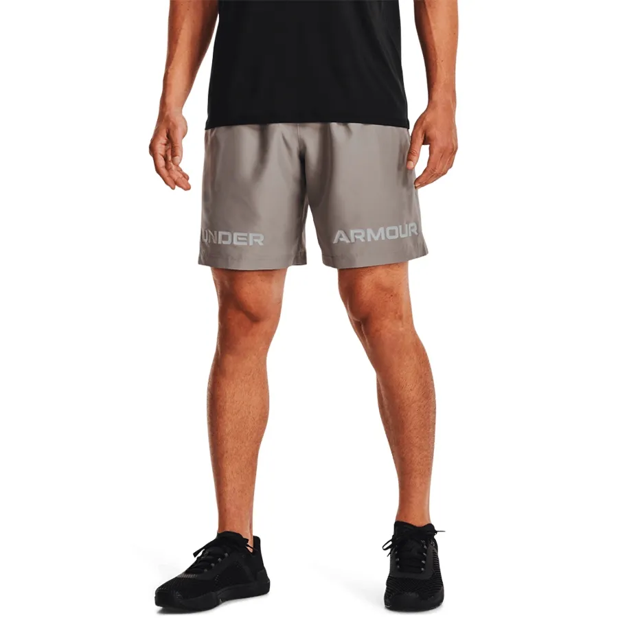 Imagen 4 de 6 de Shorts Under Armour Woven Graphic Wordmark-GRIS