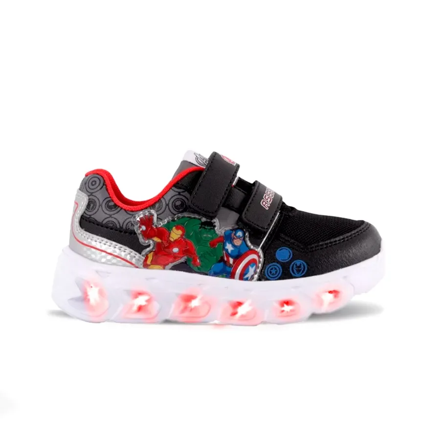 Imagen 0 de 3 de Zapatillas Footy Avengers Con Luz-NEGRO/GRAFITO/ROJO