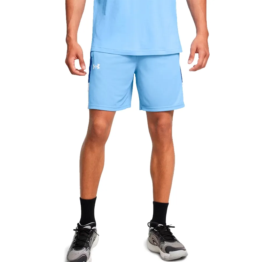 Imagen 0 de 6 de Shorts Under Armour Baseline-CELESTE/AZUL/BLANCO