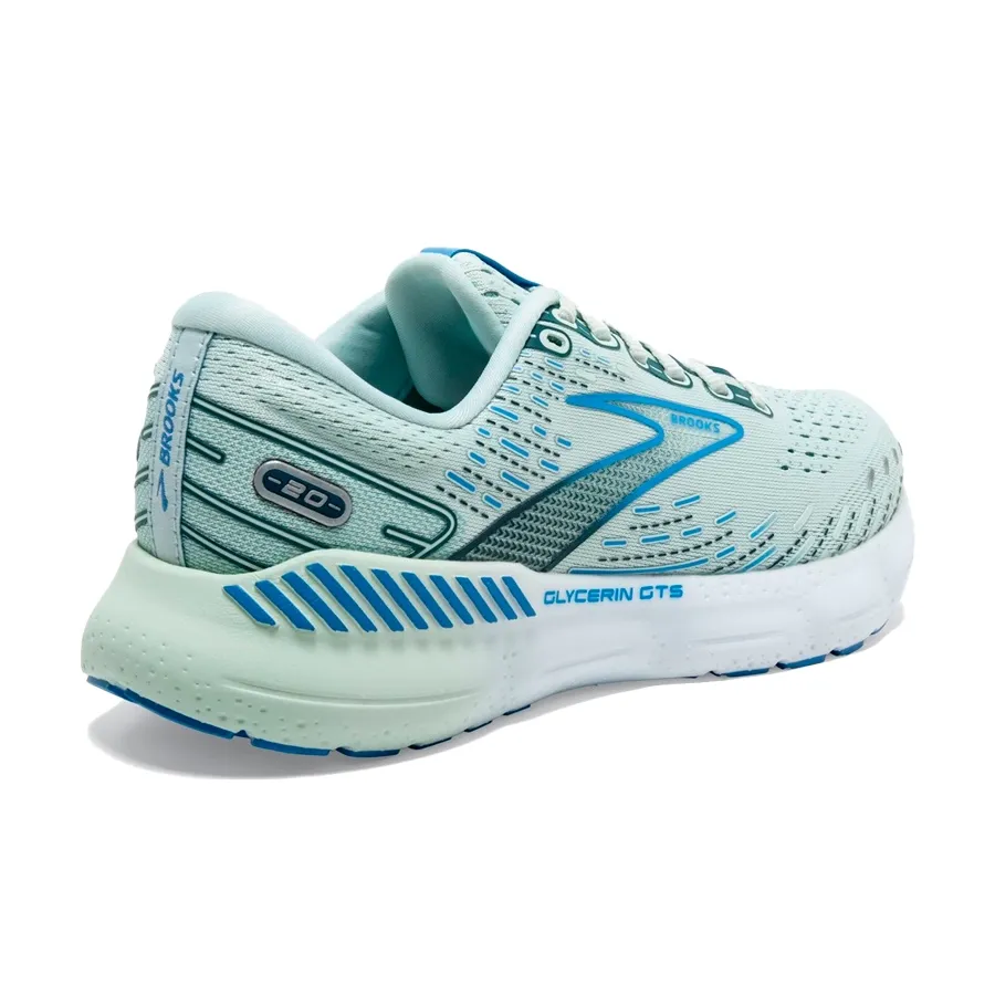 Imagen 1 de 6 de Zapatillas Brooks Glycerin Gts 20-VERDE AGUA/AZUL/BLANCO