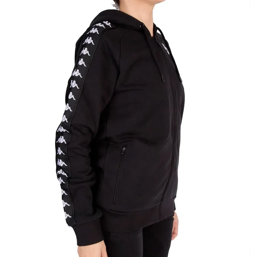 Imagen 2 de 5 de Campera Kappa 222 Banda Balzi 2-NEGRO/BLANCO