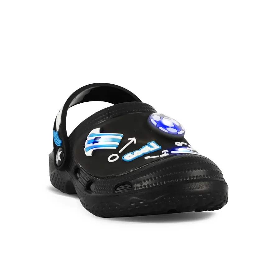 Imagen 1 de 4 de Sandalias Footy Clogs Argentina con luz-NEGRO/BLANCO/AZUL