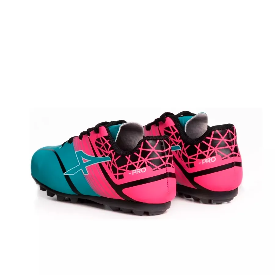 Imagen 3 de 7 de Botines Athix Stamina Kids Tf 47-TURQUESA/ROSA
