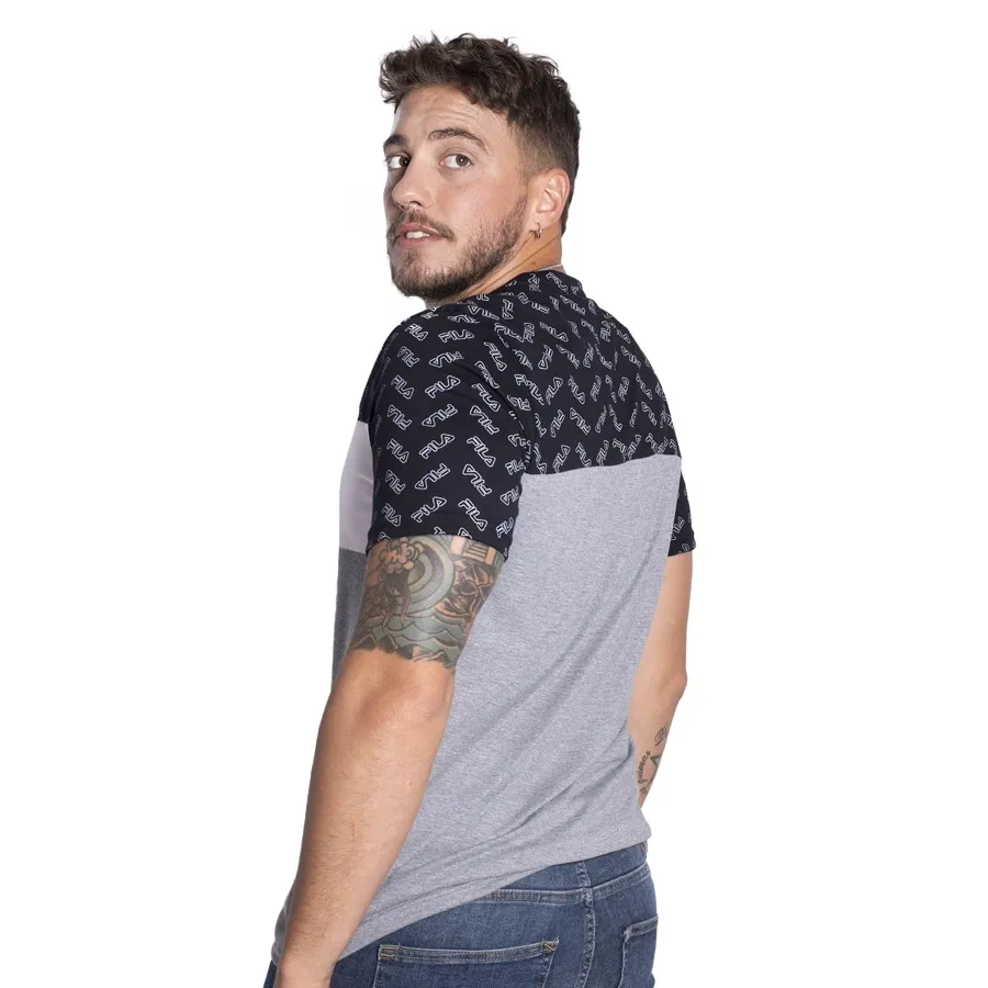 Imagen 1 de 4 de Remera Fila Letter Colors-NEGRO/BLANCO/GRIS