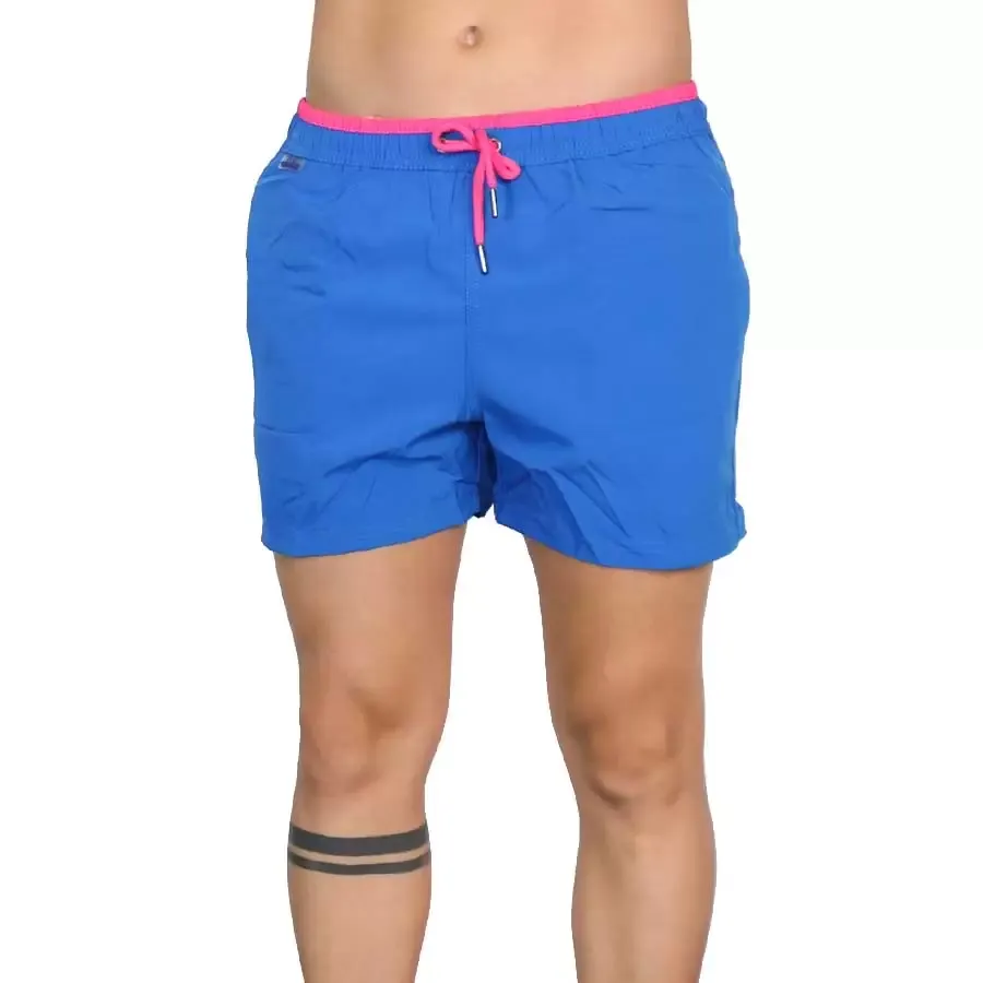 Imagen 0 de 3 de Nord Cape Short De Baño  Liso Moorea-AZUL/FUCSIA