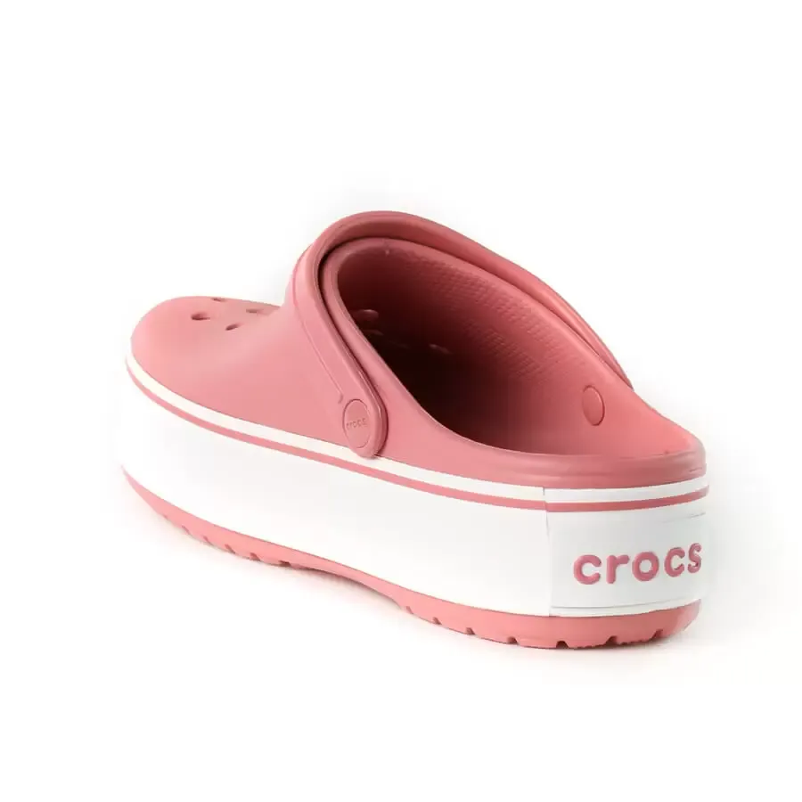 Imagen 3 de 5 de Ojotas Crocs Crocband Platform-ROSA/BLANCO