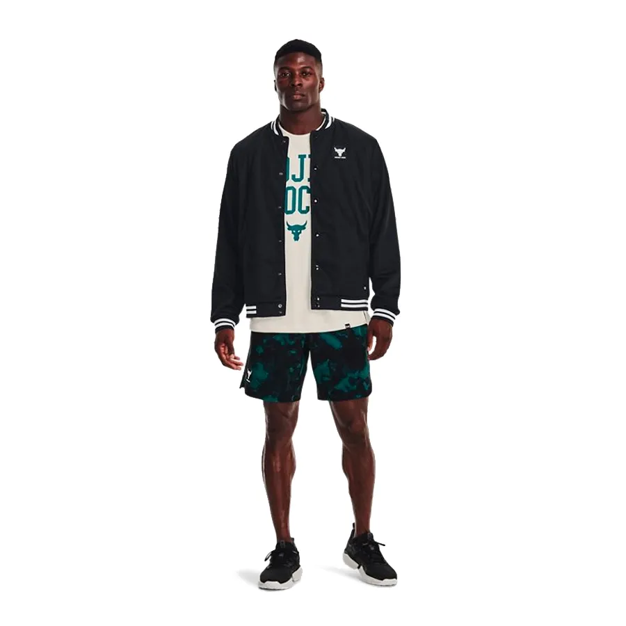 Imagen 3 de 9 de Shorts Under Armour Project Rock-NEGRO/VERDE