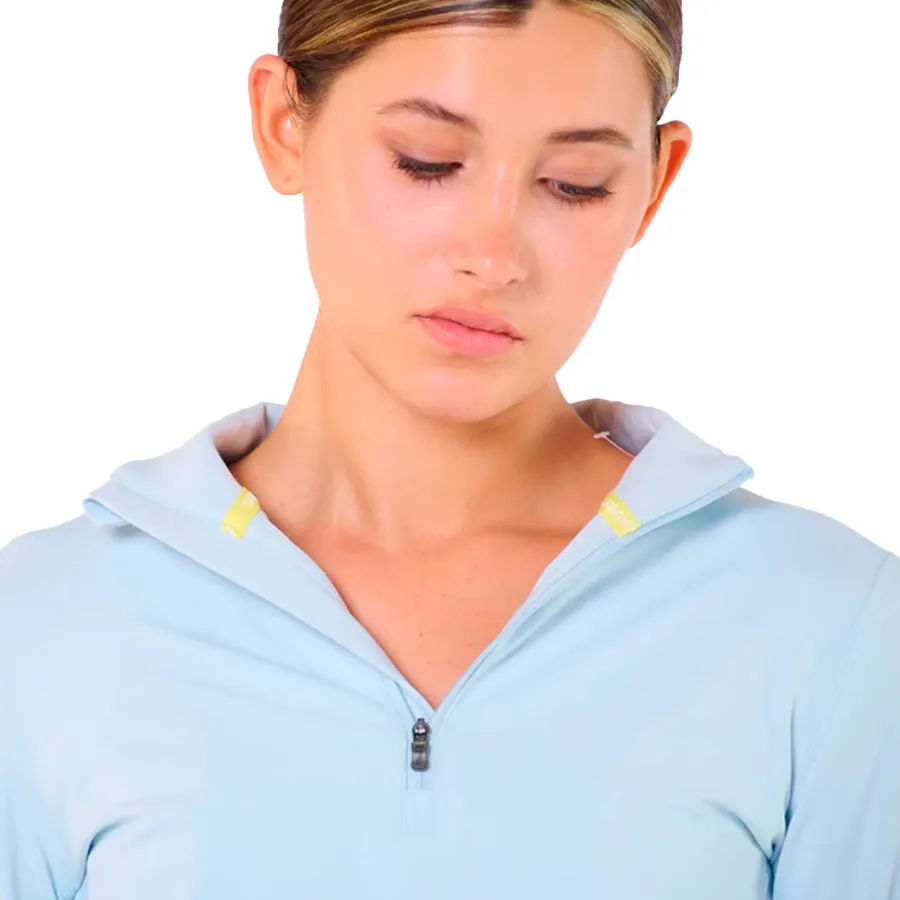 Imagen 2 de 4 de Buzo Saucony Solstice 1/4 II-CELESTE