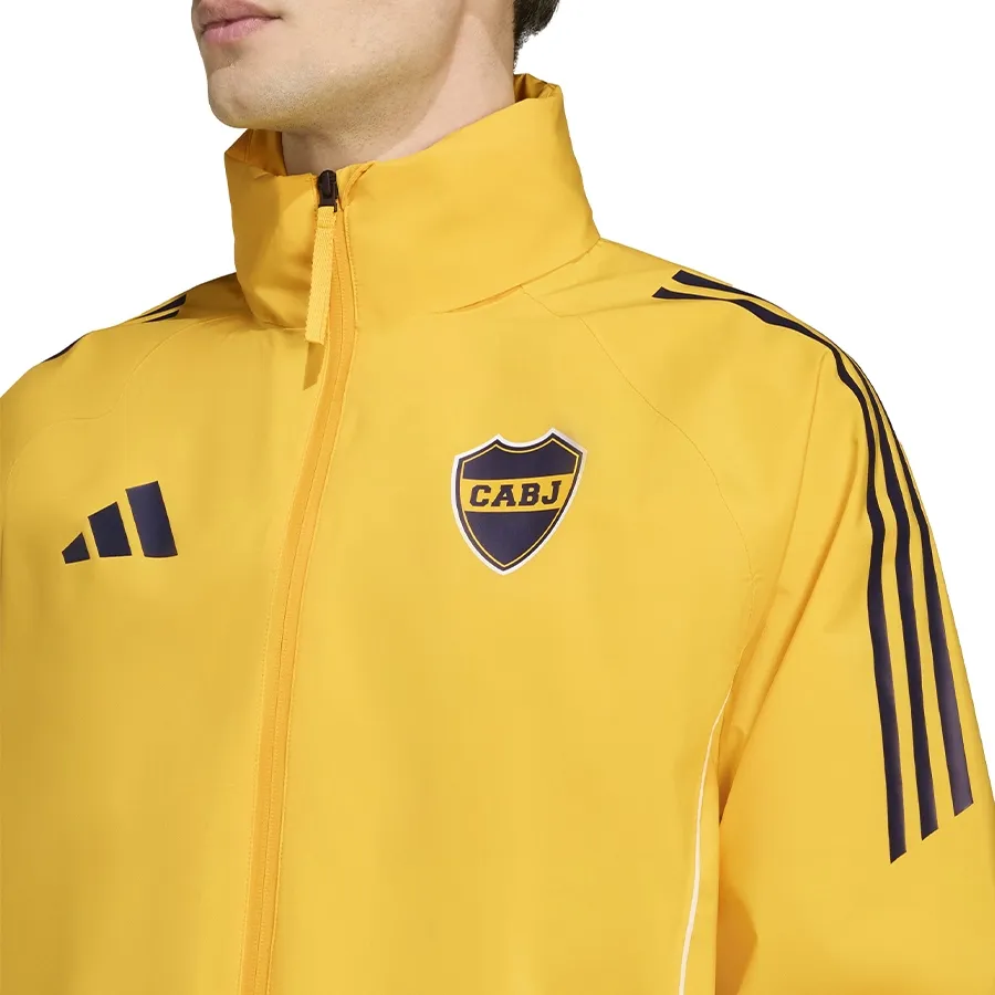 Imagen 3 de 5 de Campera adidas de Lluvia Boca Juniors Tiro 25-AMARILLO/NEGRO