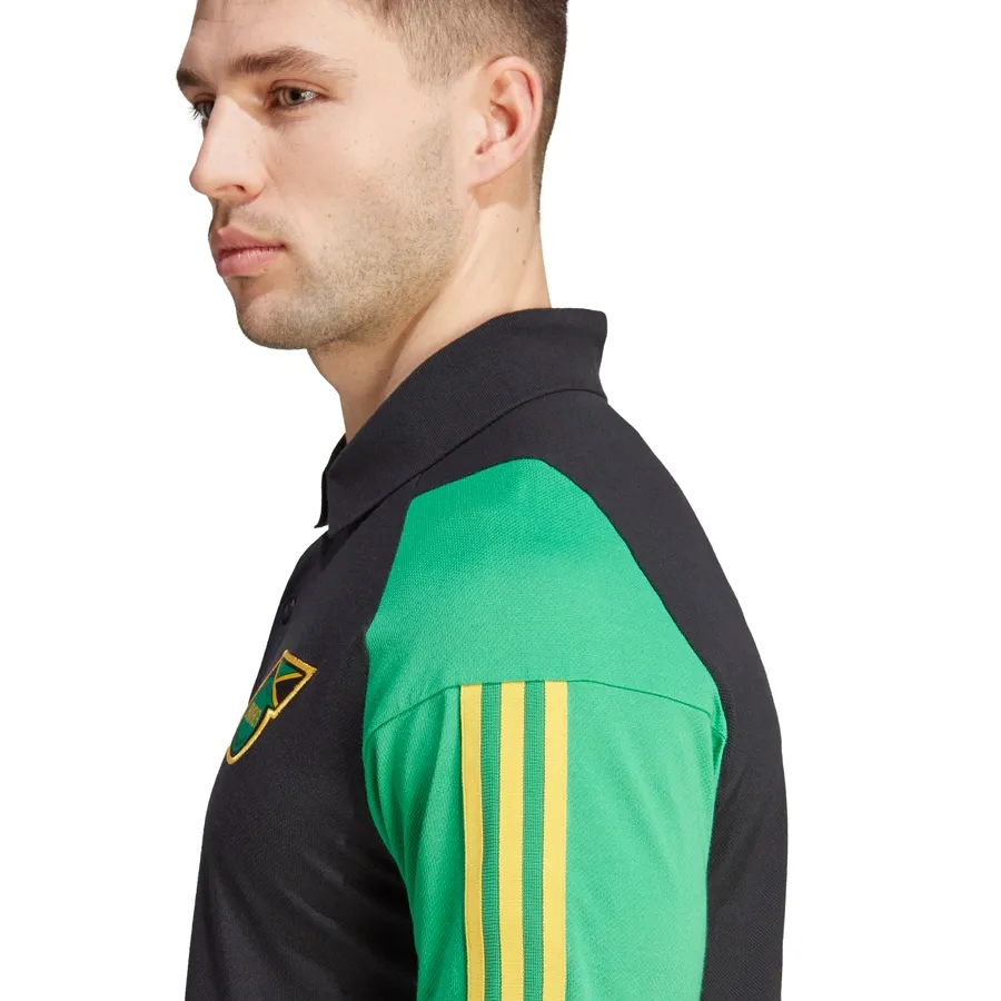 Imagen 4 de 5 de Remera adidas Chomba Tiro Jamaica 23-NEGRO/VERDE/AMARILLO