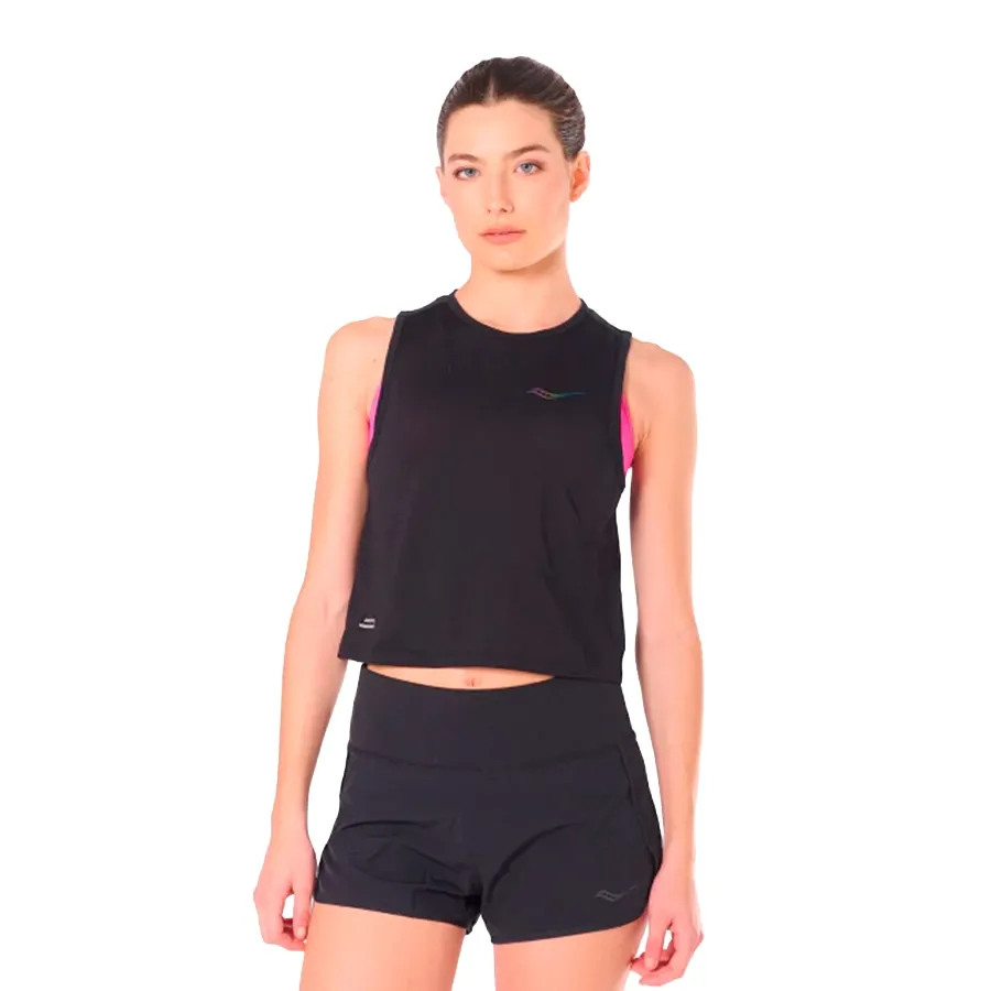 Imagen 0 de 4 de Musculosa Saucony Stopwatch Crop Tank-NEGRO