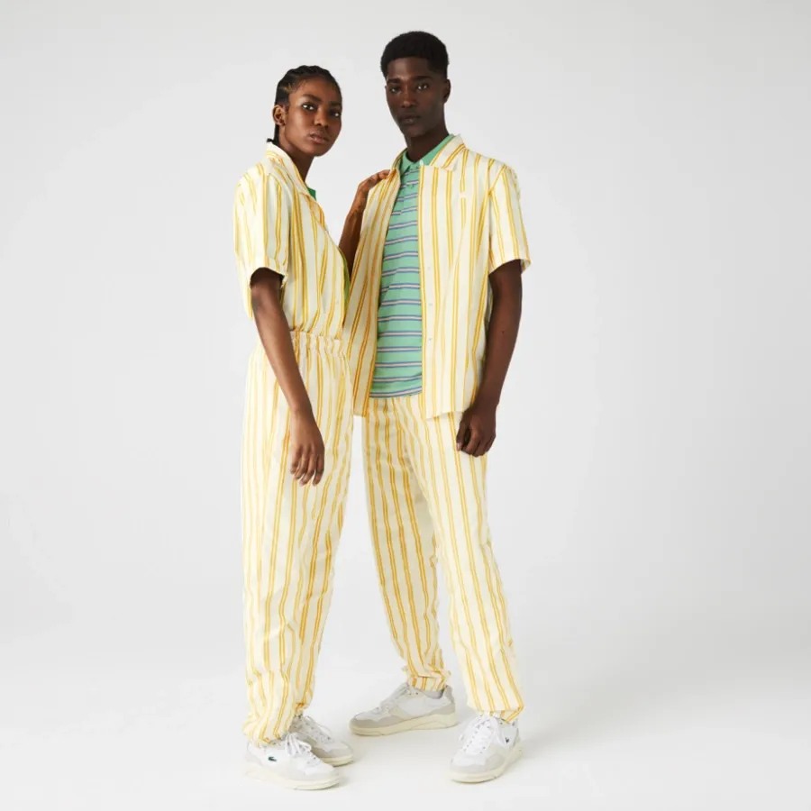Imagen 3 de 5 de Pantalón Lacoste Chándal a Rayas-BLANCO/AMARILLO