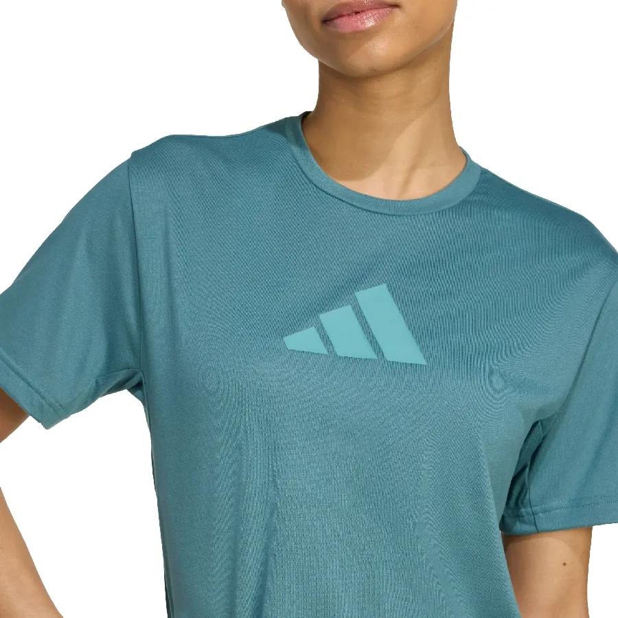 Imagen 3 de 5 de Remera adidas Train Essentials Big Logo Performance-PETROLEO