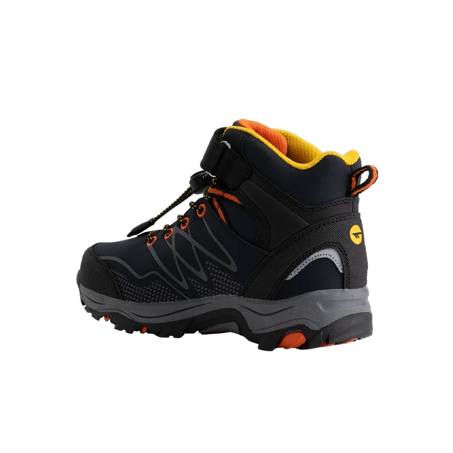 Imagen 2 de 5 de Zapatillas Hi-tec Jr Blackout Mid Jr Wp-MARINO/NEGRO/AMARILLO