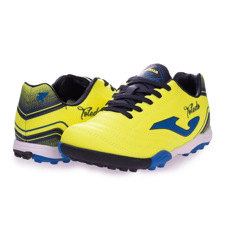 Imagen 2 de 3 de Botines Joma Toledo Turf Jr-AMARILLO FLUOR/AZUL