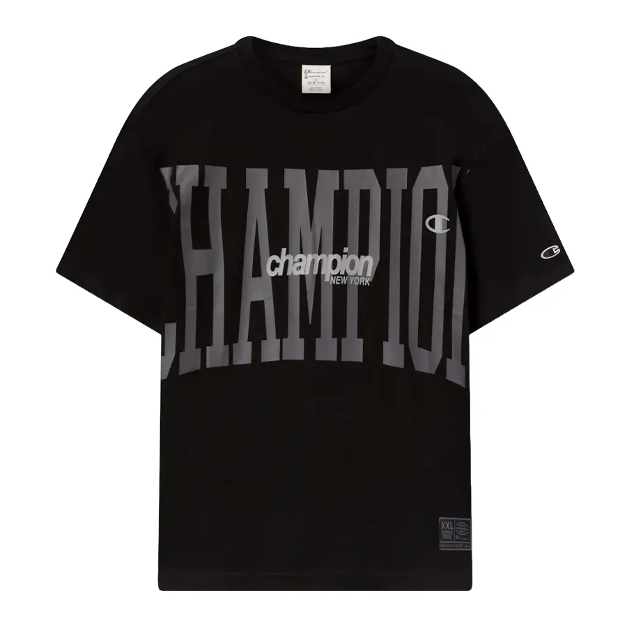 Imagen 2 de 4 de Remera Champion Logo Urban Contemporary-NEGRO/BLANCO