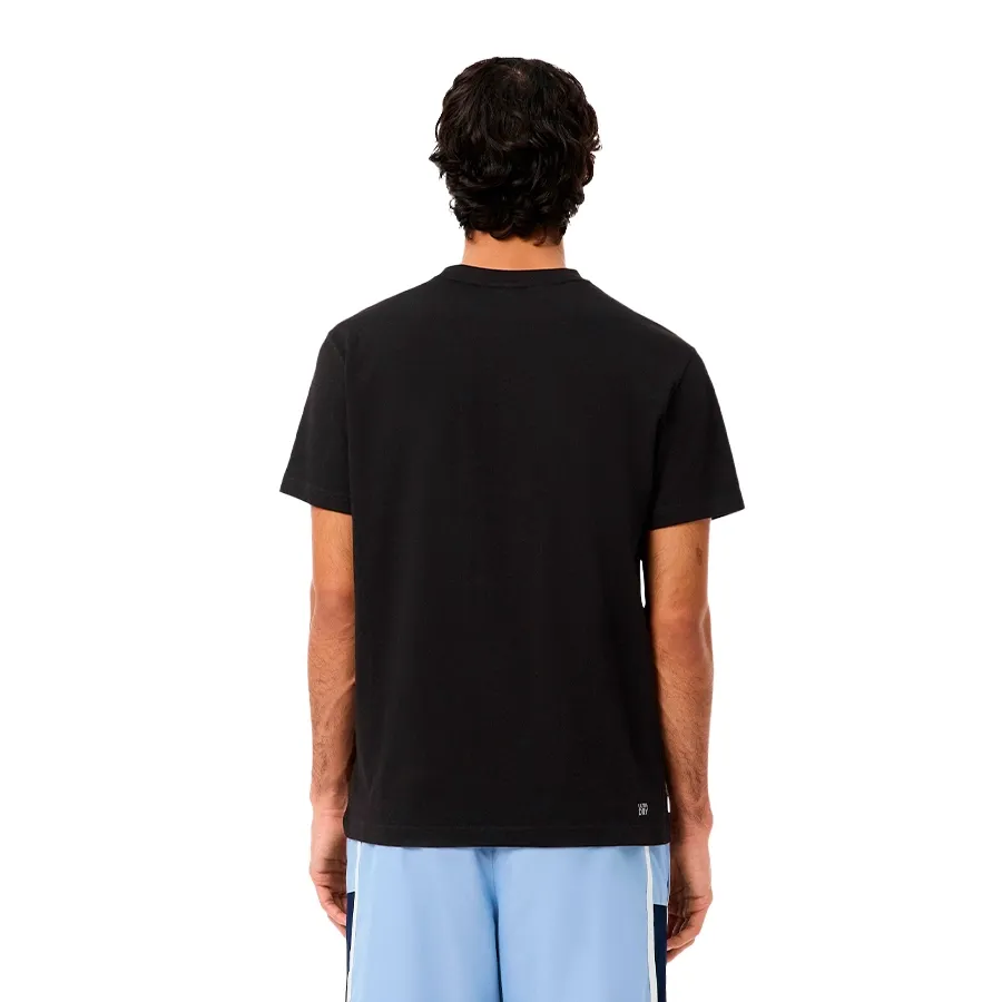 Imagen 1 de 7 de Remera Lacoste Tee Ultra Dry-NEGRO/CELESTE