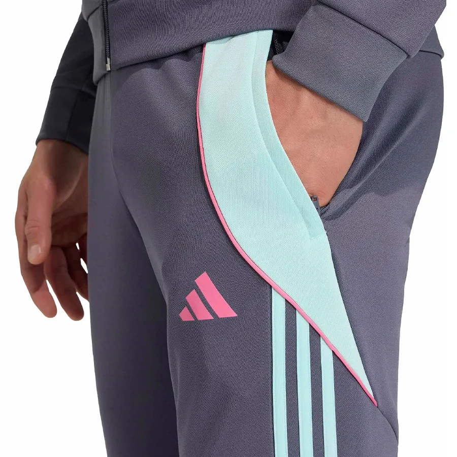 Imagen 4 de 5 de Pantalón adidas Messi-GRIS/CELESTE/ROSA