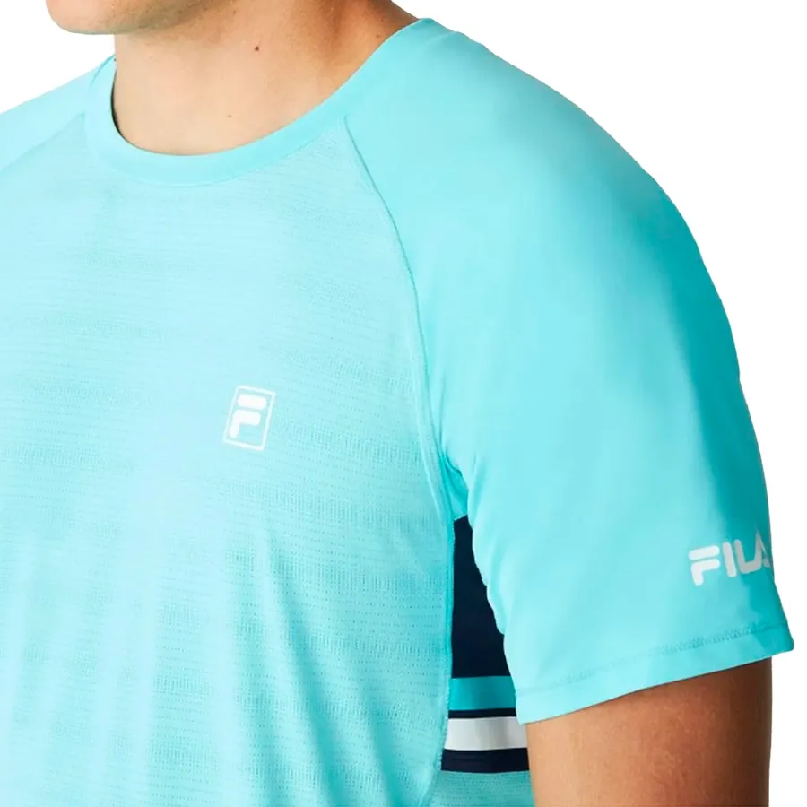 Imagen 2 de 4 de Remera Fila Round Neck T-Shirt-AQUA