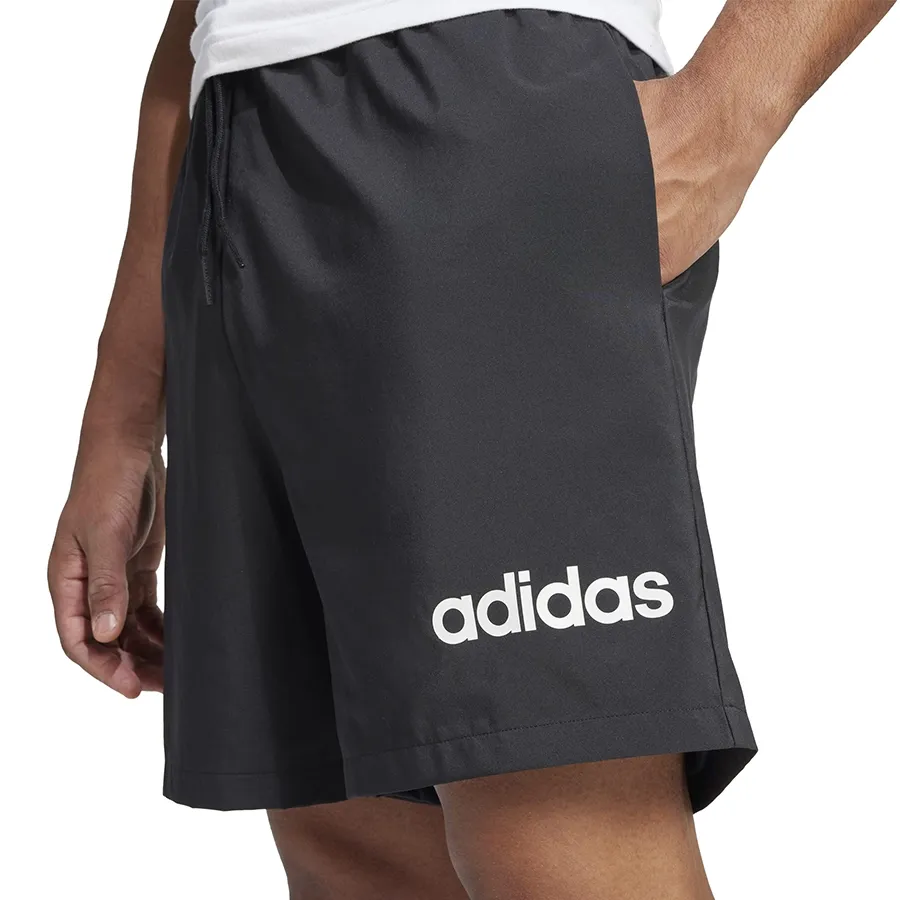 Imagen 2 de 4 de Shorts adidas Essentials Linear Logo-NEGRO/BLANCO