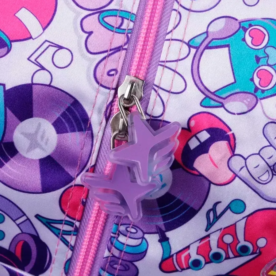 Imagen 7 de 9 de Mochila Footy Carro 18" Luz Music Life-ROSA