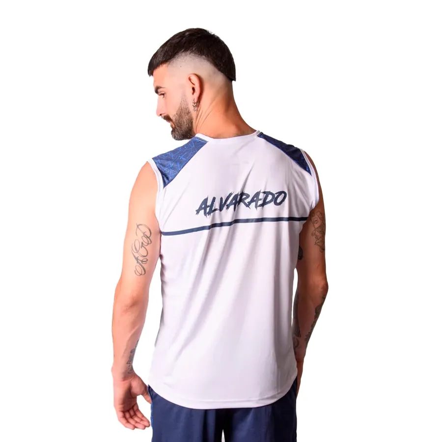 Imagen 2 de 3 de Musculosa Fiume Sport Remera  Salida Godoy Cruz 24-BLANCO/AZUL
