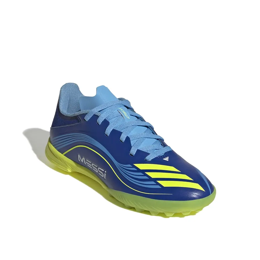 Imagen 1 de 7 de Botines adidas F50 Messi League Tf-AZUL FRANCIA/AMARILLO FLUOR/CELESTE