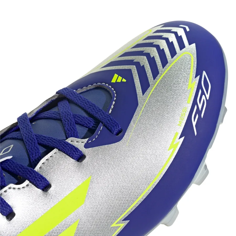 Imagen 6 de 7 de Botines adidas F50 Club Fg Messi-PLATA/VIOLETA/AMARILLO