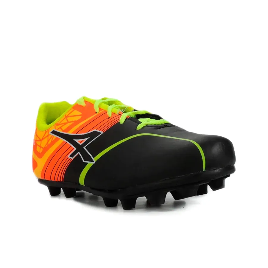Imagen 1 de 3 de Botines Athix Stamina Kids Tf 47-VERDE FLUOR/NARANJA/NEGRO