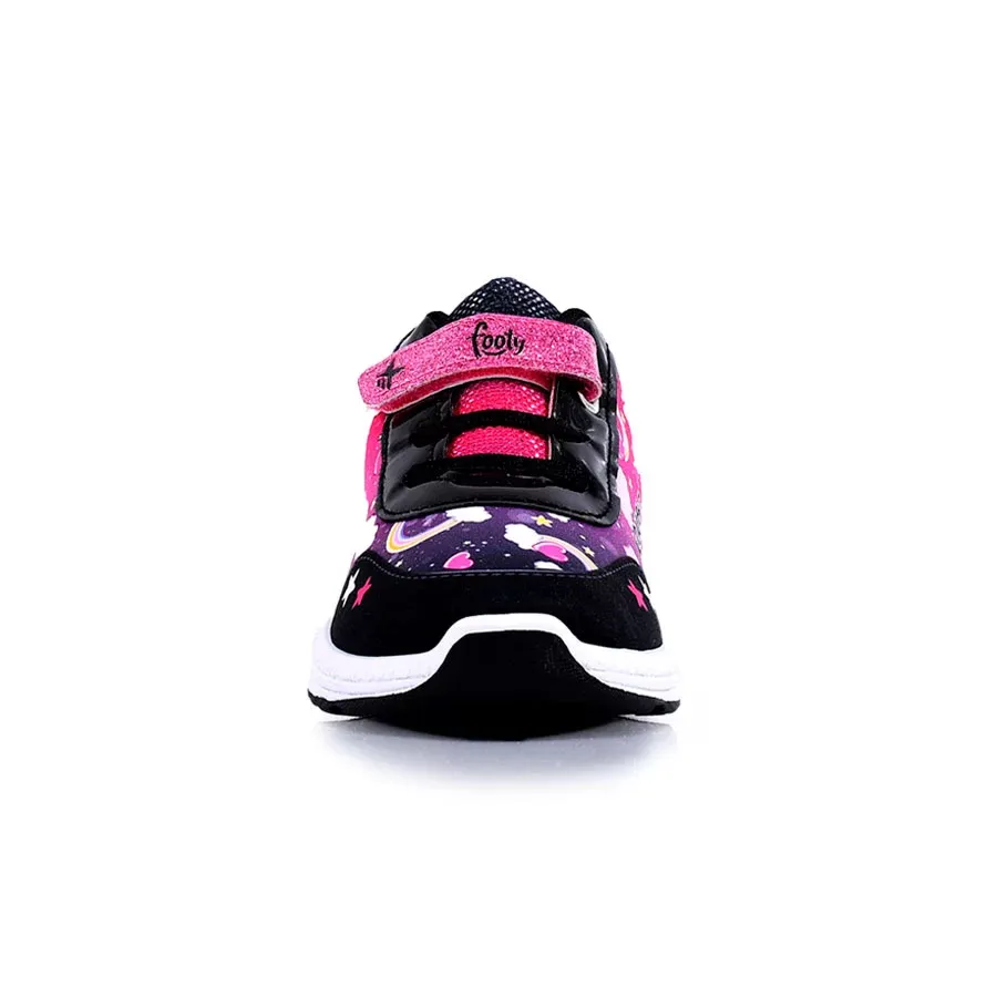 Imagen 2 de 4 de Zapatillas Footy Pop C/Luz Unicornio-NEGRO/FUCSIA/VIOLETA