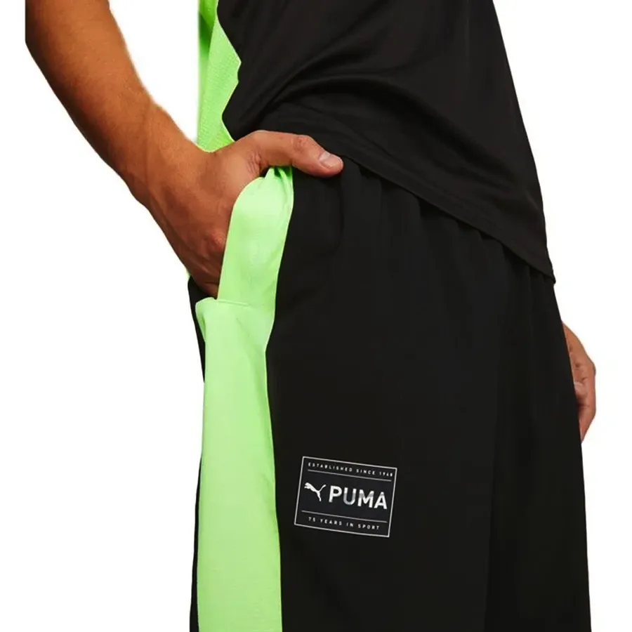 Imagen 4 de 6 de Pantalón Puma Fit Woven Jogger-NEGRO/VERDE FLUOR