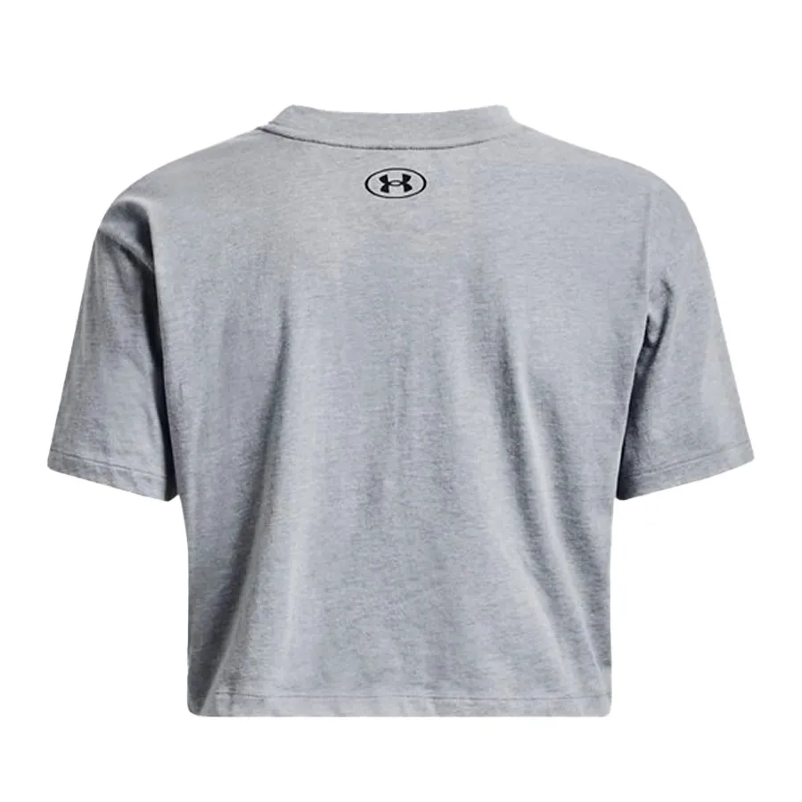 Imagen 3 de 5 de Remera Under Armour Collegiate Crest Cp-GRIS/NEGRO